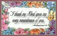 I thank my God......