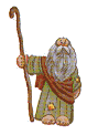 Noah with a staff in his hand