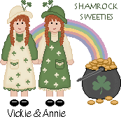 To Adopt a Shamrock Sweetie for your own friend on the internet just click her to visit Marge's Site!